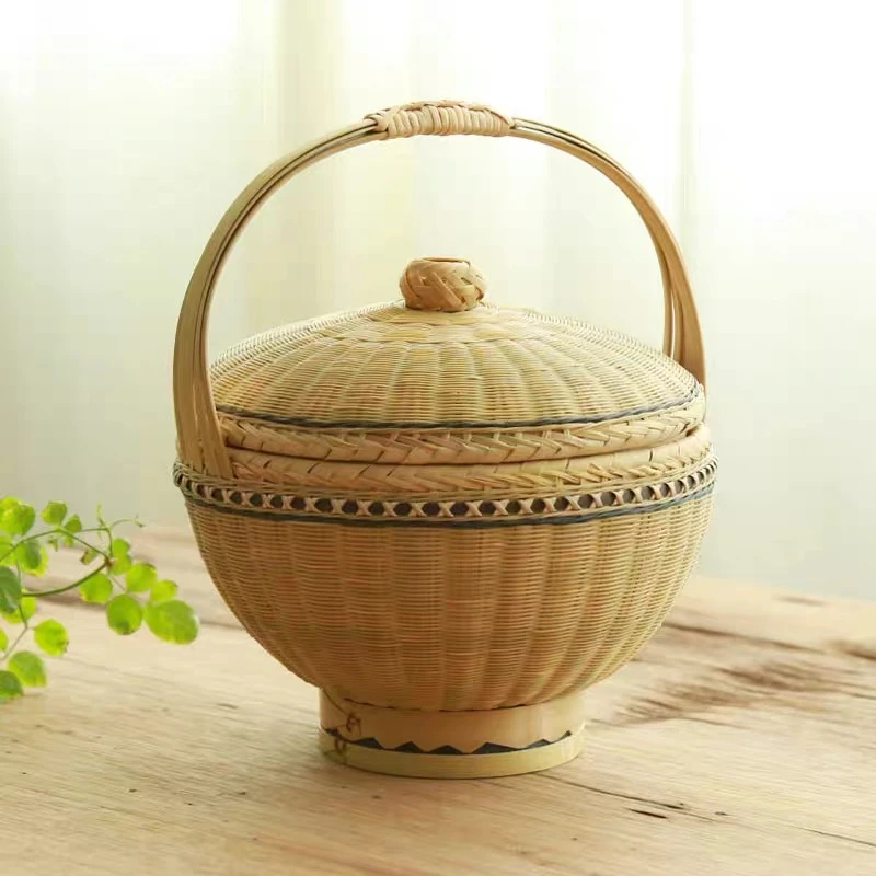 竹编筐 竹篮子竹编提蓝 收藏 竹编收纳篮 复古提篮竹筐工艺品提篮