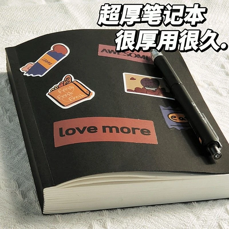 超厚a5空白笔记本复古学生实用草稿本网红记事本空白软抄日记本子