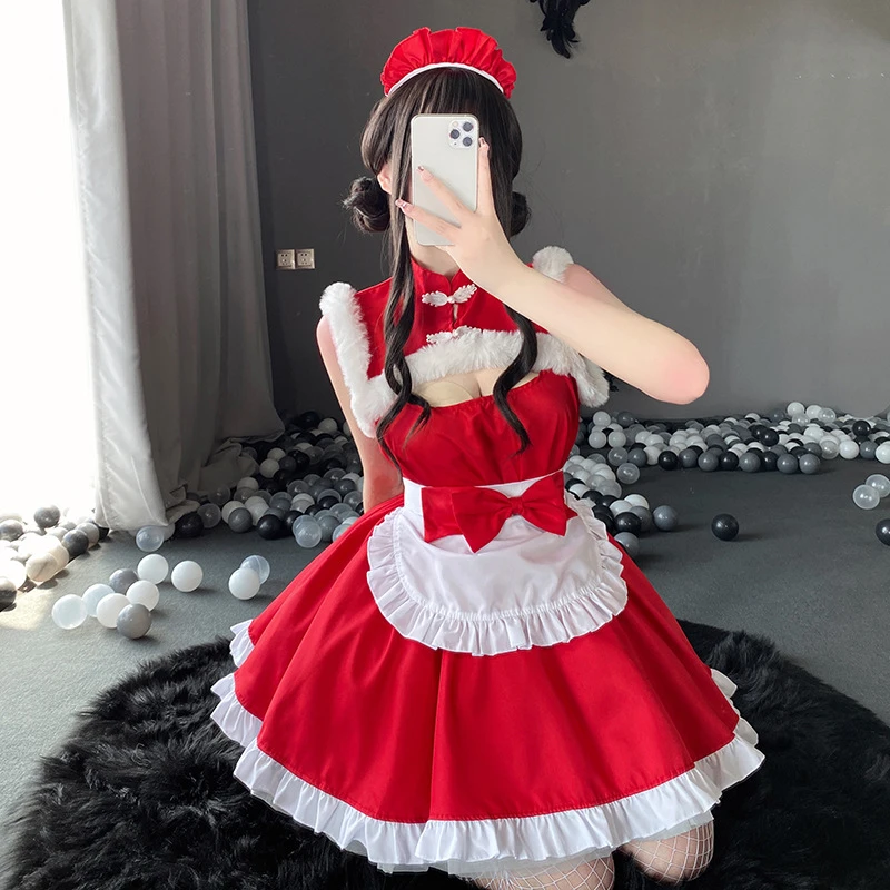 纯欲二次元女仆风服装网红主播套装cosplay兔女郎演出服圣诞战袍