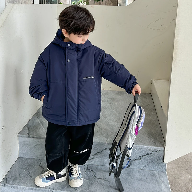 男童加厚外套冬季2023新款小男孩秋冬装夹棉儿童棉服Z518-3620