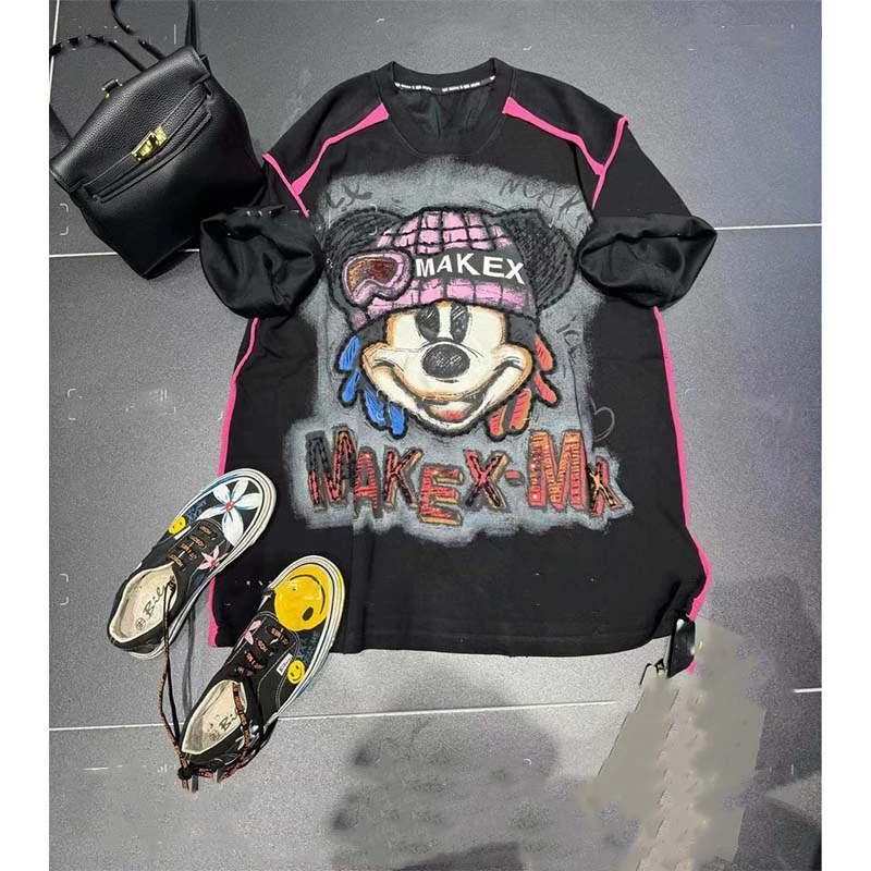 重工T恤女2025春新款潮牌减龄短袖设计感高级宽松上衣大码欧货