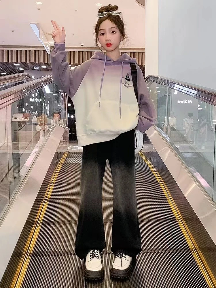 9048男童女童卫衣加厚加绒长袖时尚加绒加厚印花高领秋冬