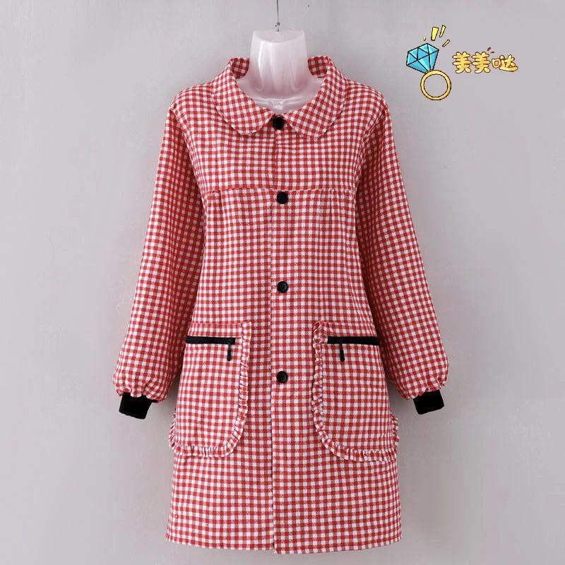 时尚娃娃领正穿衣洋气家用做饭罩衣耐穿防污工作服（90－150）