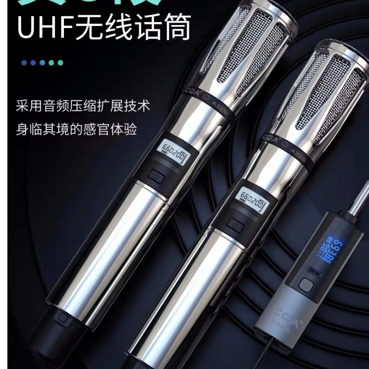 CQA 3318 3317无线话筒一拖二冷漠同款直播唱歌声卡专用k歌麦克风
