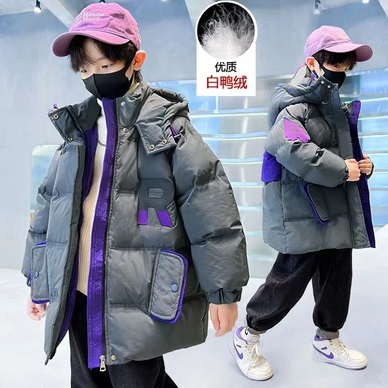 3283儿童加厚拼接撞色洋气冬款亲子羽绒服