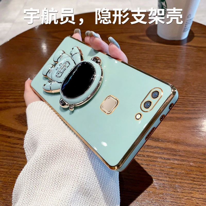 vivoX20手机壳宇航员太空人支架X20A全包防摔硅胶套电镀超薄软壳