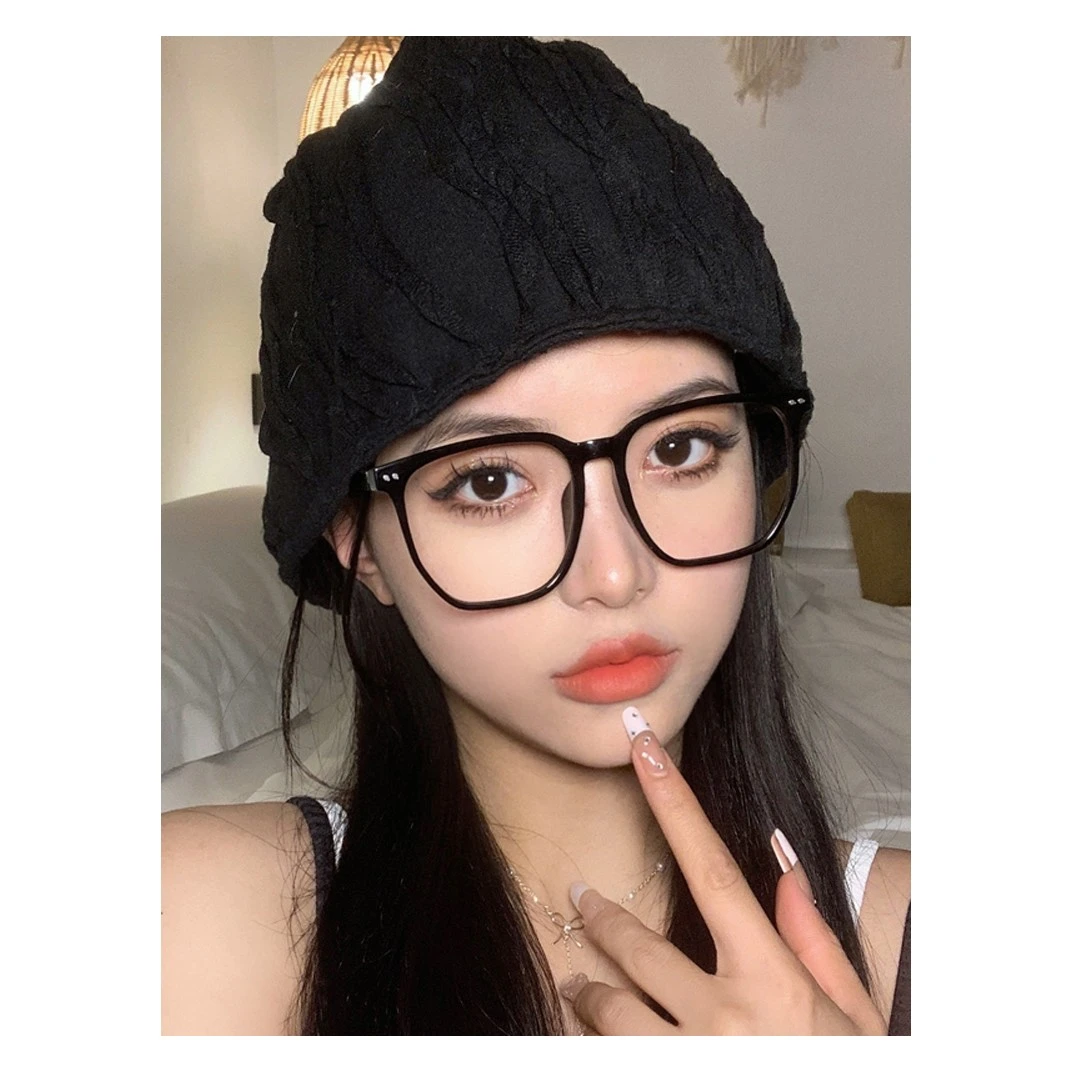 素颜神器眼镜女韩版潮黑框高级感近视可配度数大框大脸显瘦眼镜框