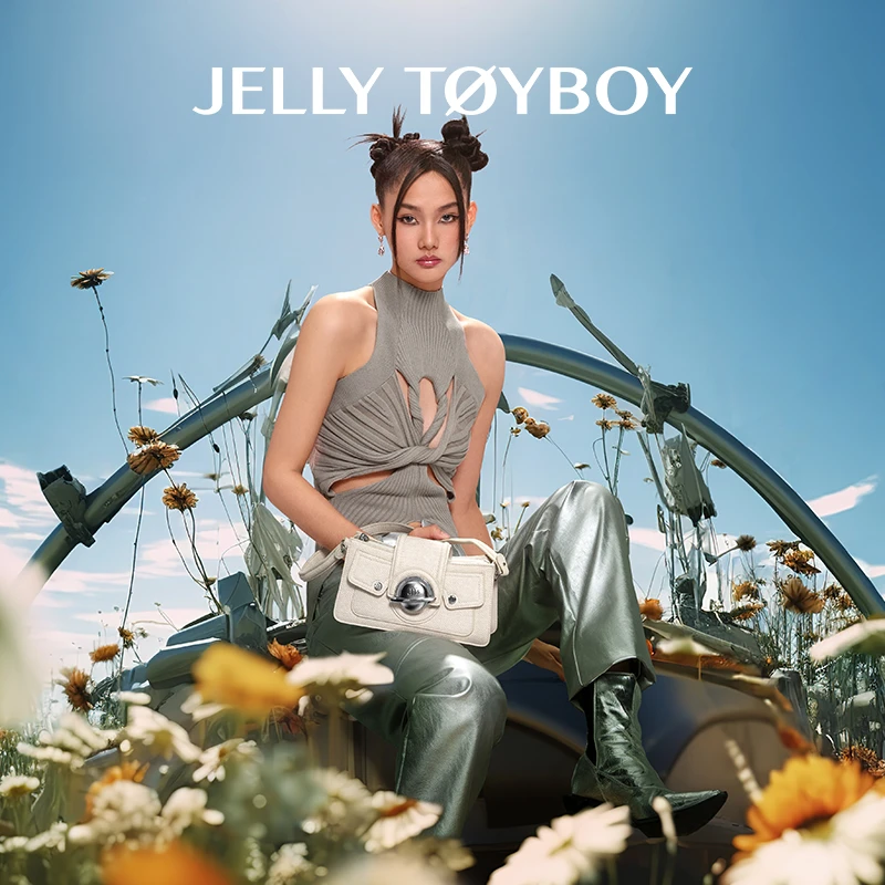 JTB千禧包春款女士时尚斜挎包牛仔包腋下包斜挎包