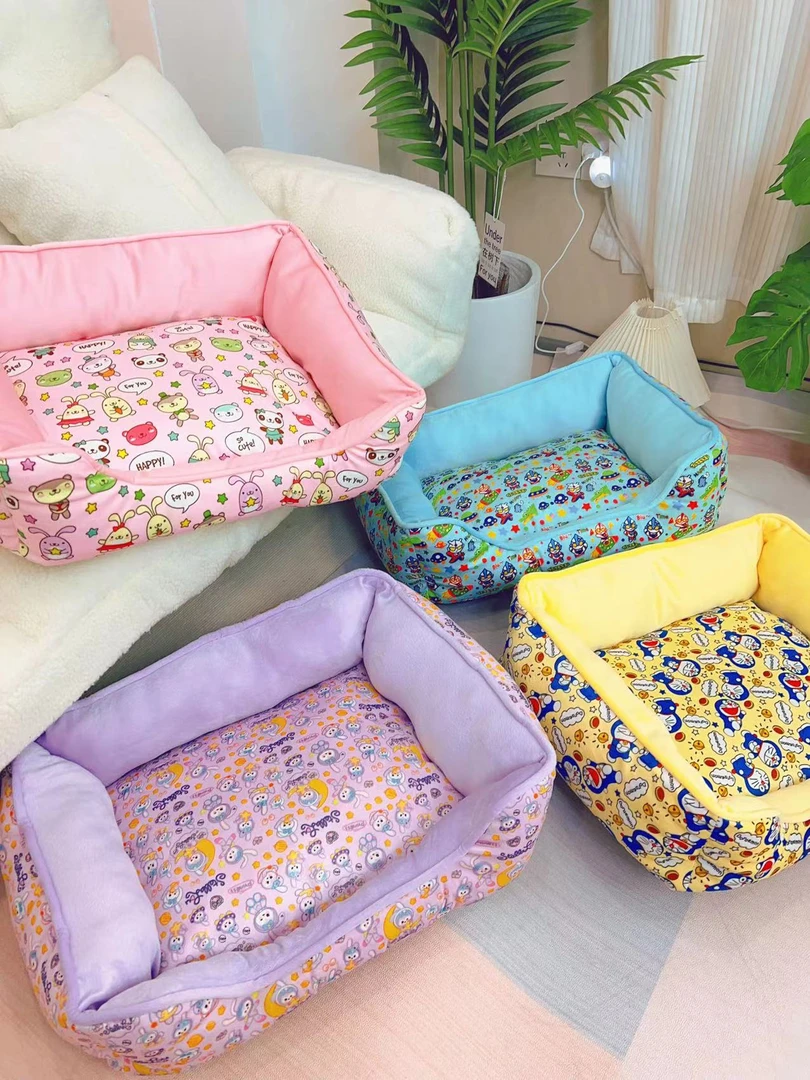 HZ【底部可拆卡通小方窝】绒款猫咪窝猫窝狗窝舒适柔软蓬松保暖