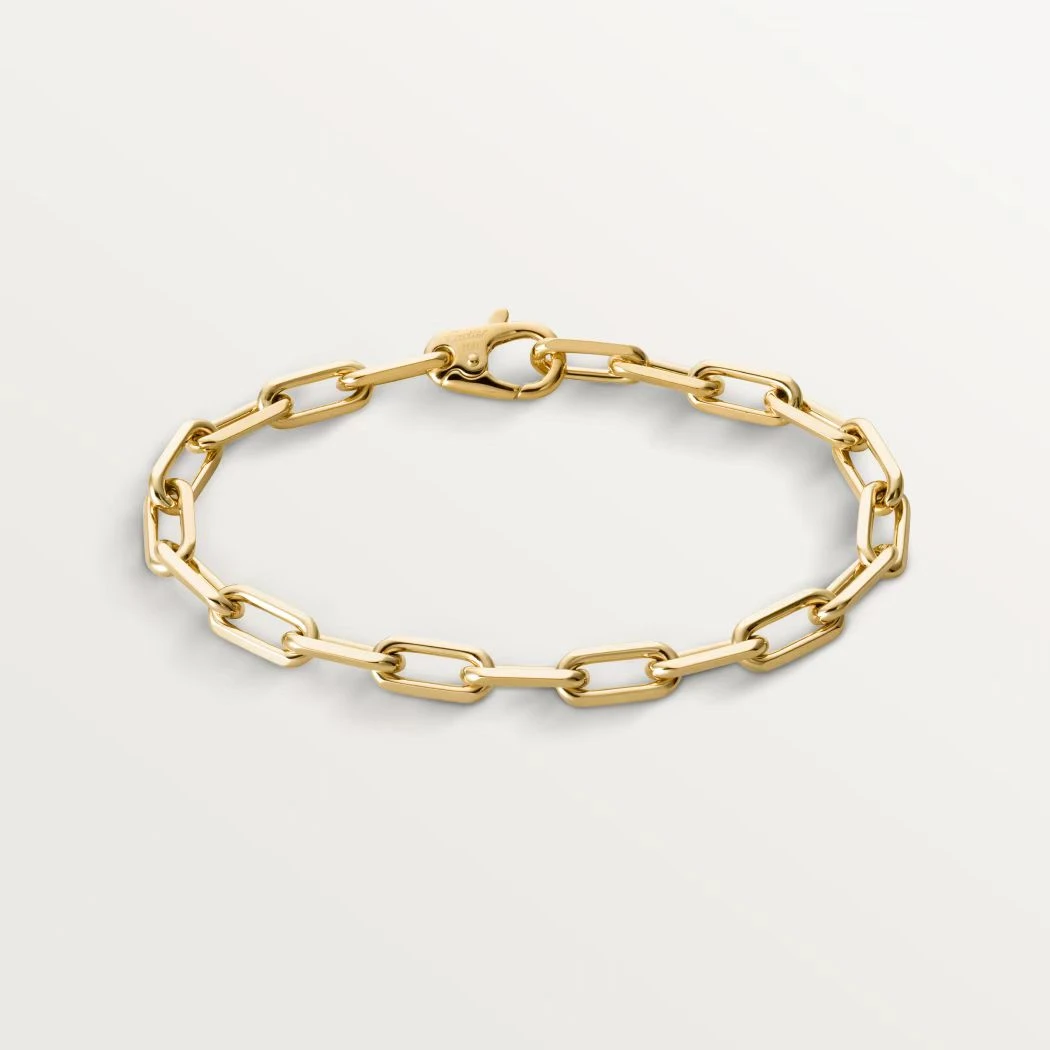 99新 Cartier/卡地亚 SANTOS DE CARTIER 山度士 18K金 男士手链