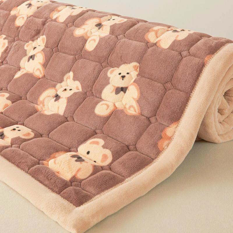 [新品上市]牛奶绒床褥单件学生宿舍床垫家用床护垫出租屋单双人软