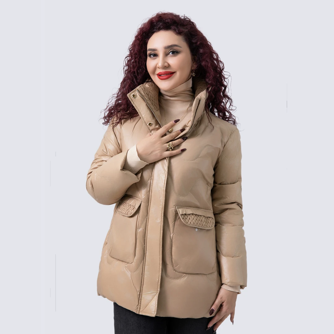 【UMIDA】新款秋冬收腰品连帽外套 （娜孜古丽推荐）