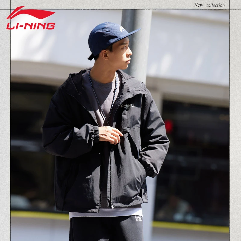 李宁防晒服 | 荷叶风衣骑行登山服男款秋季防风透气户外运动夹克