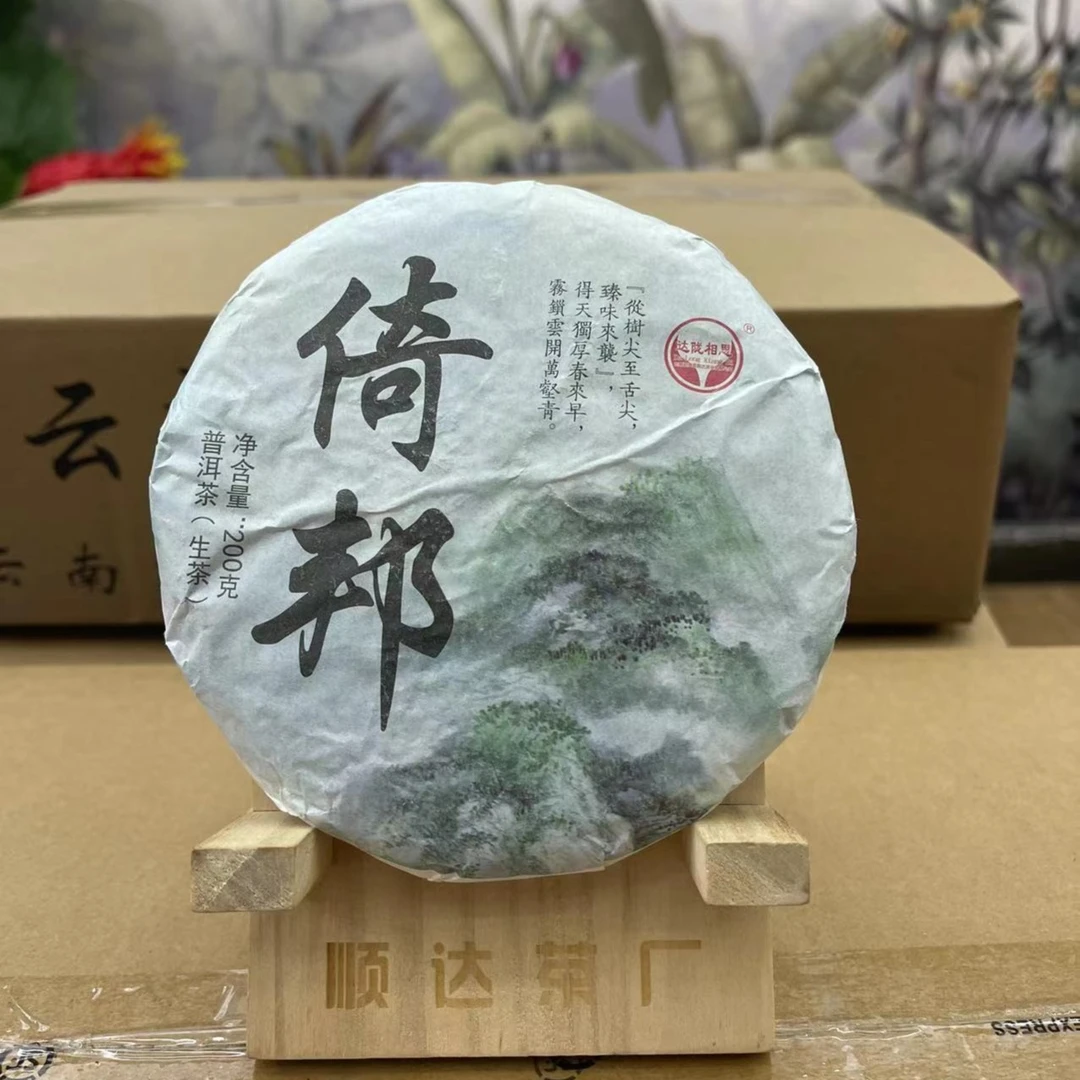 云南普洱茶生茶2021年倚邦200克饼