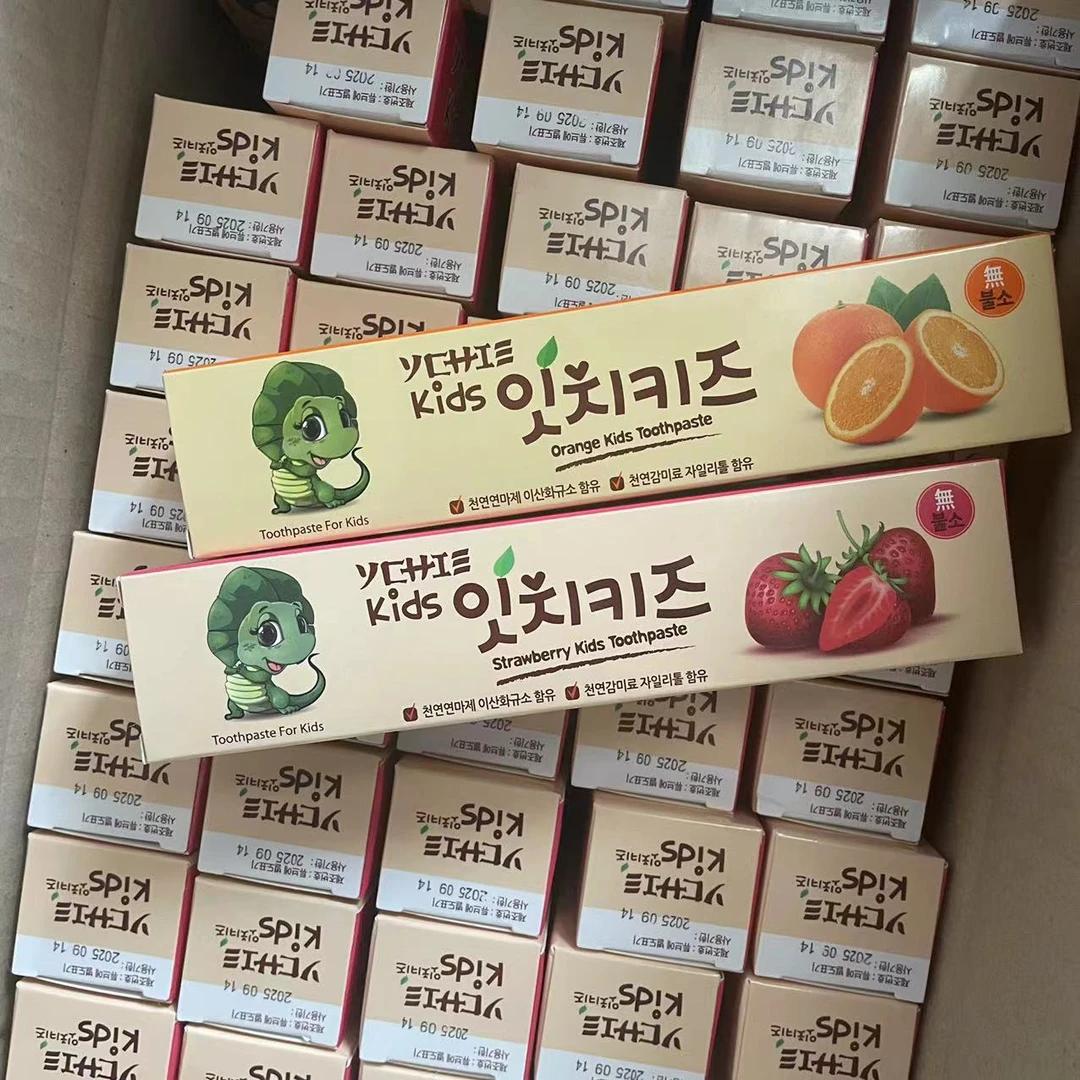 花無瑾花木糖醇儿童牙膏草莓香橙味75g 限期25.09