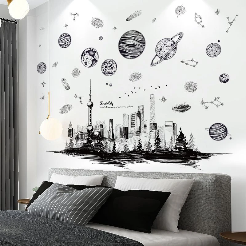 墙贴纸个性创意卧室房间墙面温馨墙贴画客厅餐厅装饰自粘墙上贴画