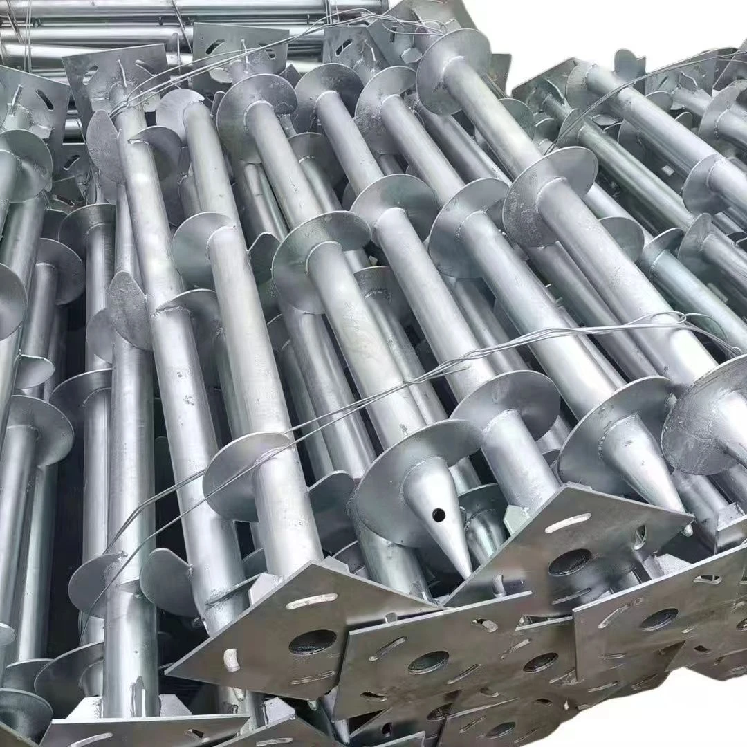 厂家定制光伏螺旋地桩大棚地桩预埋地桩钢筋碳钢不锈钢桩打桩机械