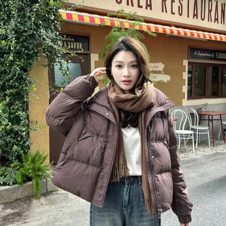 mckfotin立领羽绒服女短款2024冬季新款时尚百搭洋气小个子外套