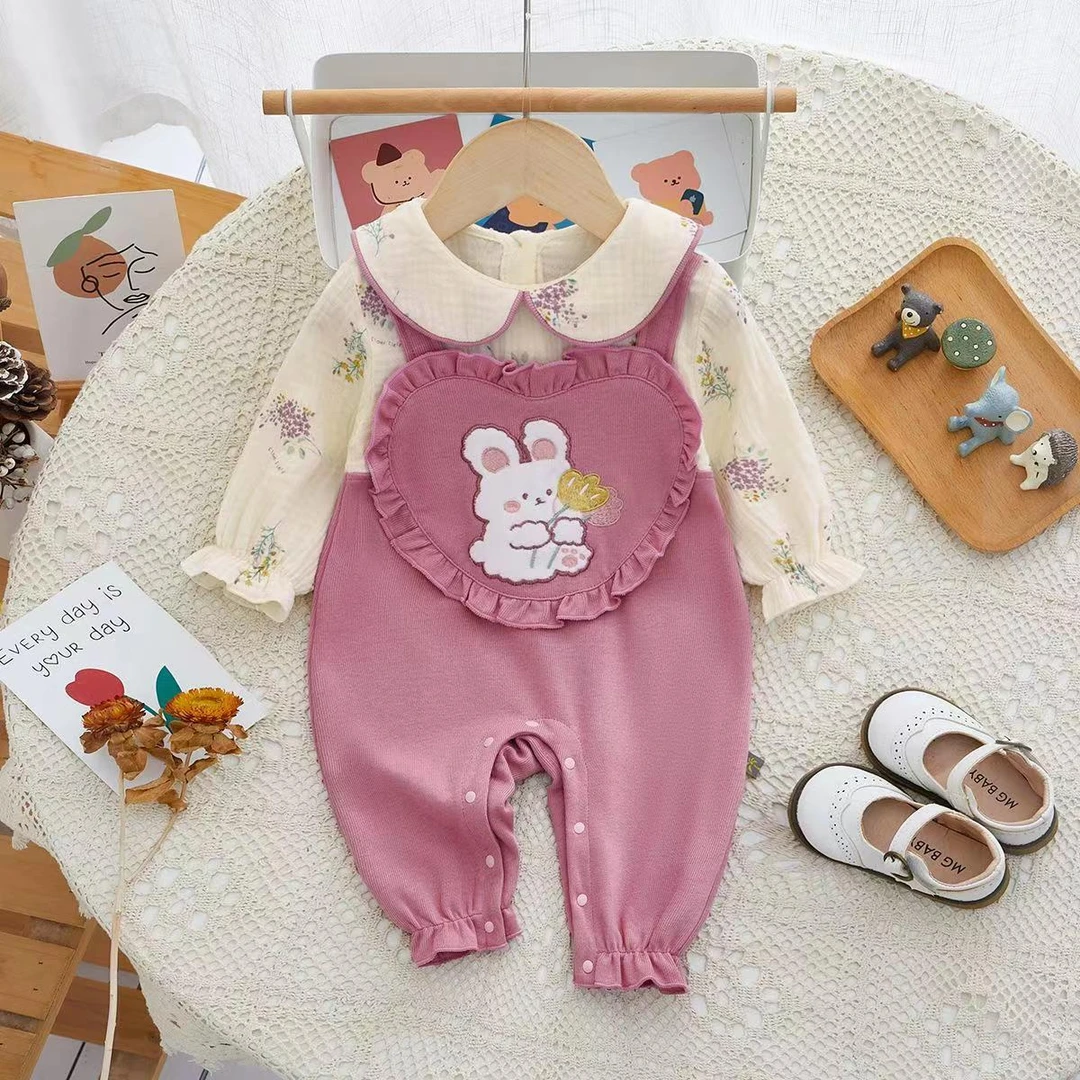 【直播间福利】男女宝宝秋季新款纯棉哈可爱潮童衣包屁衣