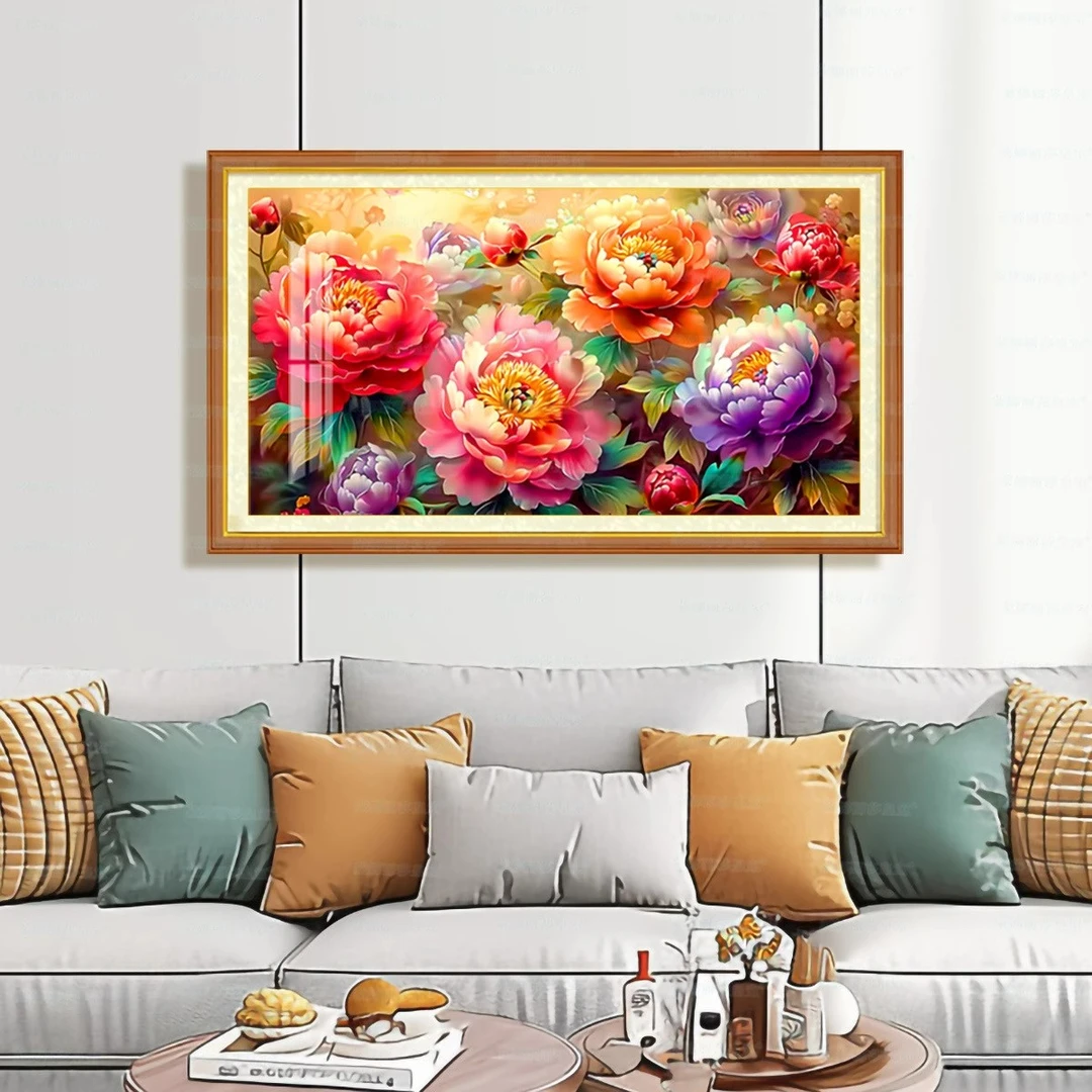 牡丹图花开富贵十字绣2024新款线绣刺绣手工自己绣满绣大幅大气