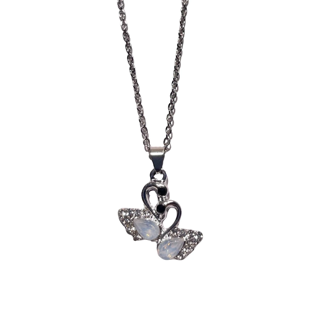 铜合金项链 【1119号】天鹅项链成双成对气质轻奢百搭简约镶嵌坠链