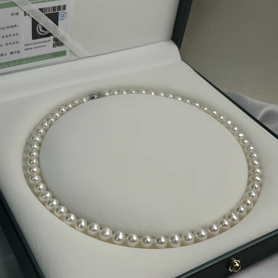 【姐弟珍珠甄选7-8】淡水无核珍珠项链极光无瑕礼物真珍珠气质时尚