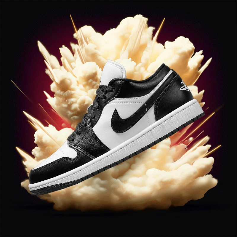 NIKE/耐克ZB Air Jordan 1"Panda"黑白熊猫 低帮篮球鞋DC0774-101