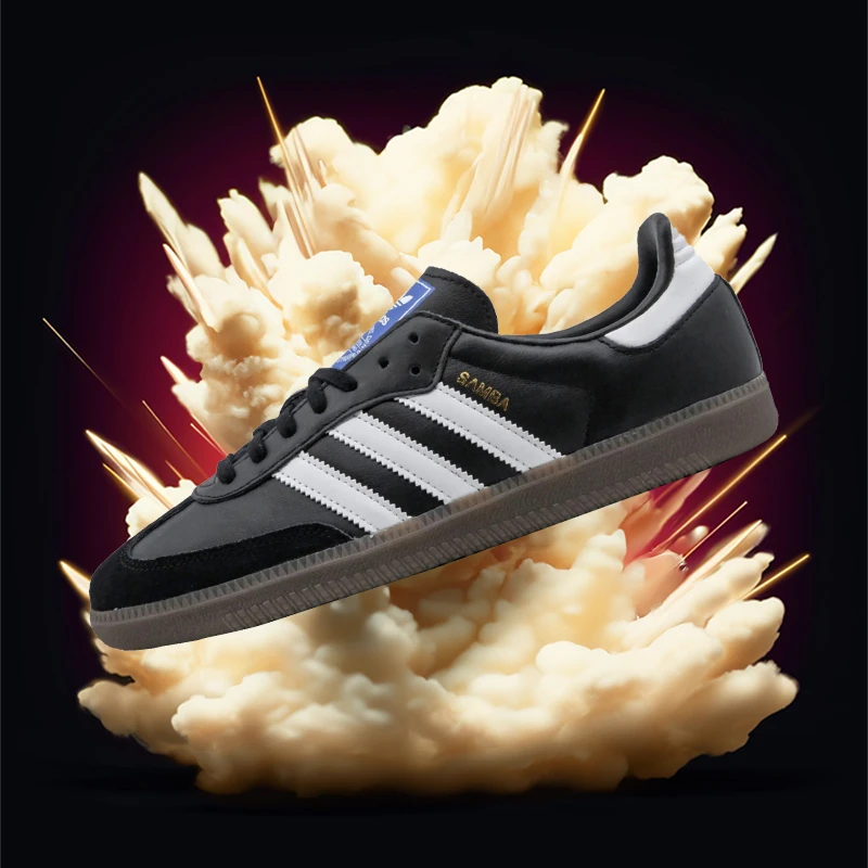 adidas/阿迪达斯JJ1 originals Samba OG德训鞋桑巴黑白 B75807