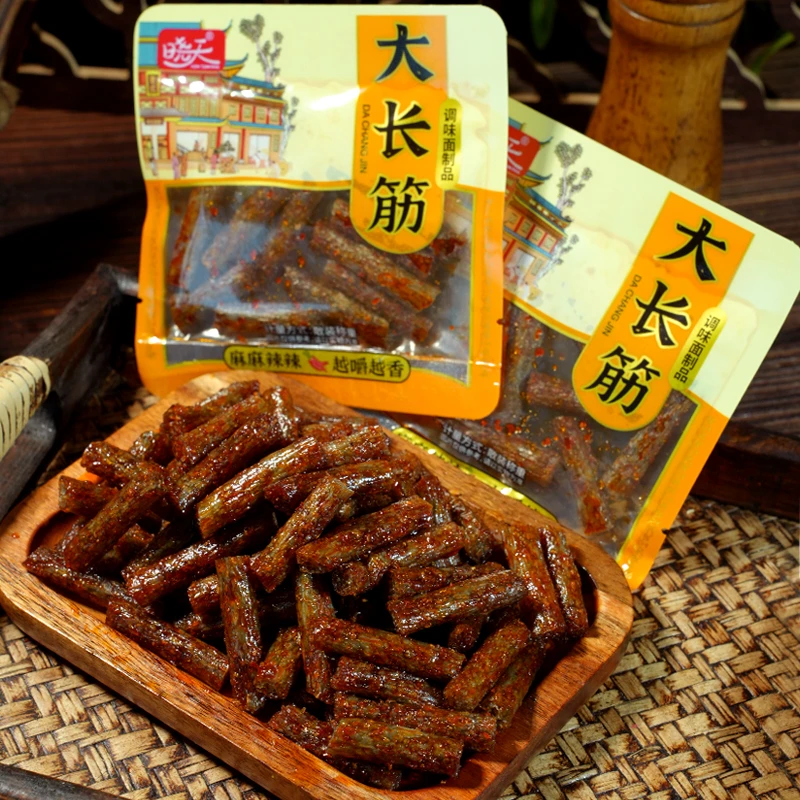 湖南校园大长筋小包装童年回忆辣条香辣味好吃有嚼劲调味面制品