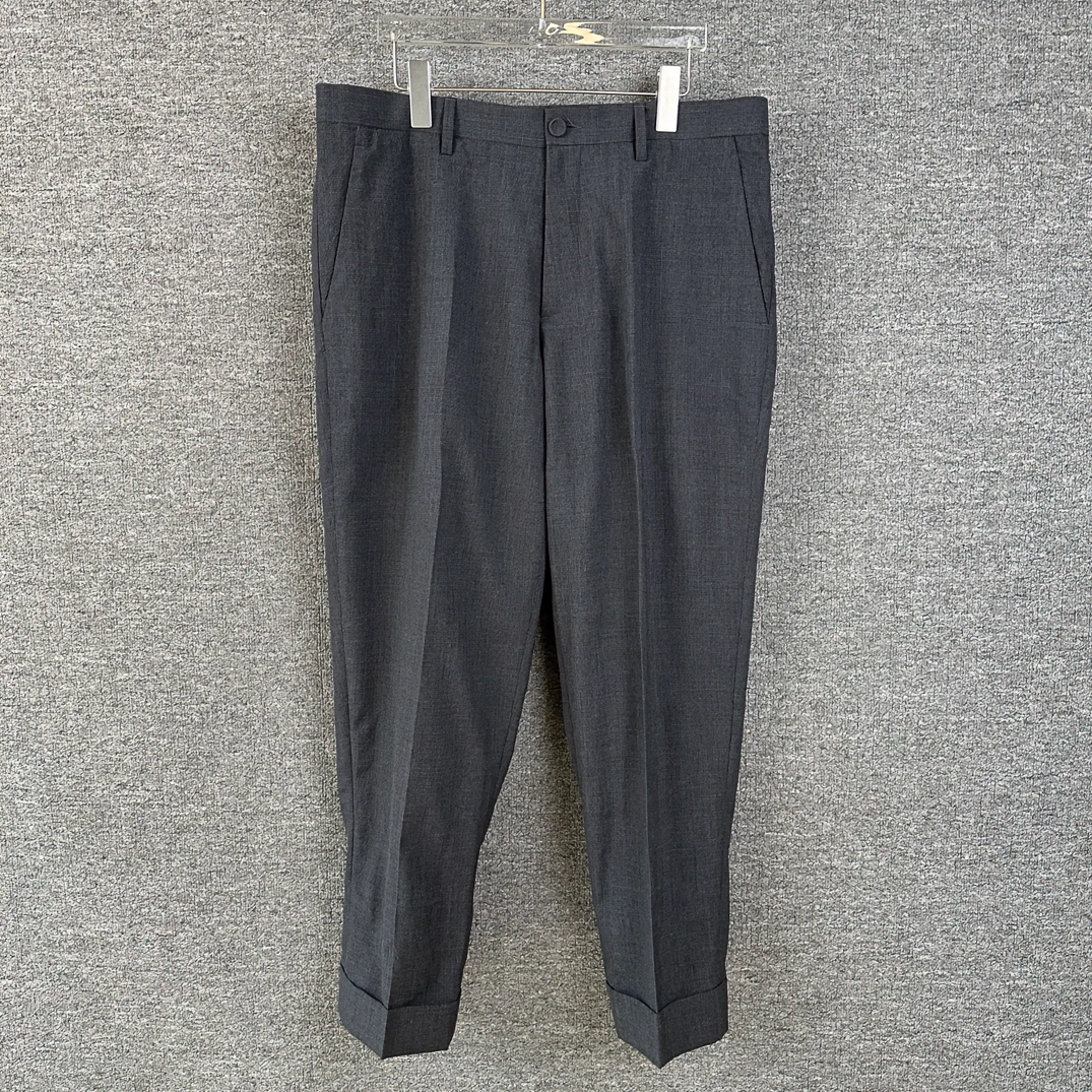 全新未使用 DIOR/迪奥 男士灰色薄型休闲裤 商务修身西裤128948