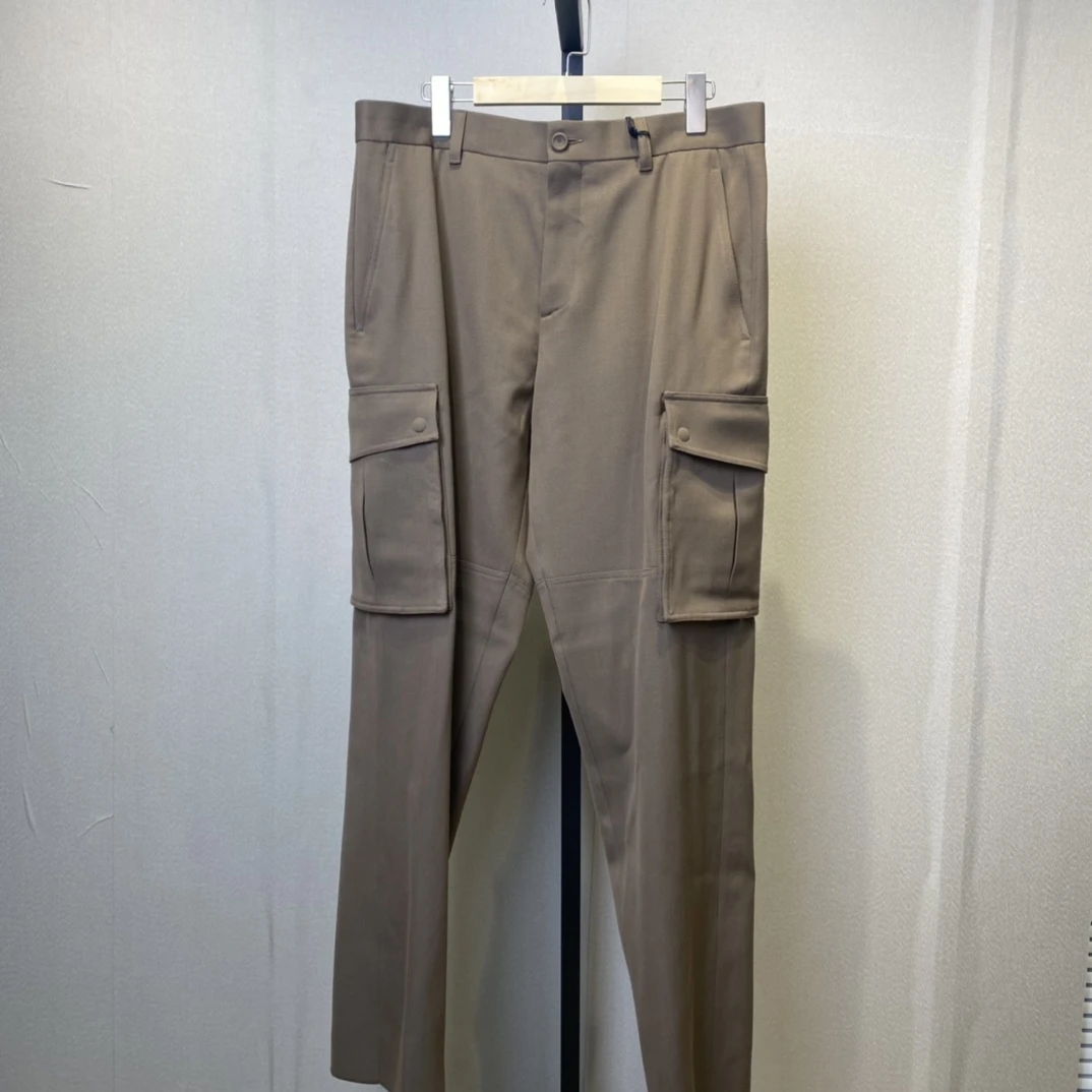 全新未使用 DIOR/迪奥 褐色多口袋工装休闲裤男款运动款115163