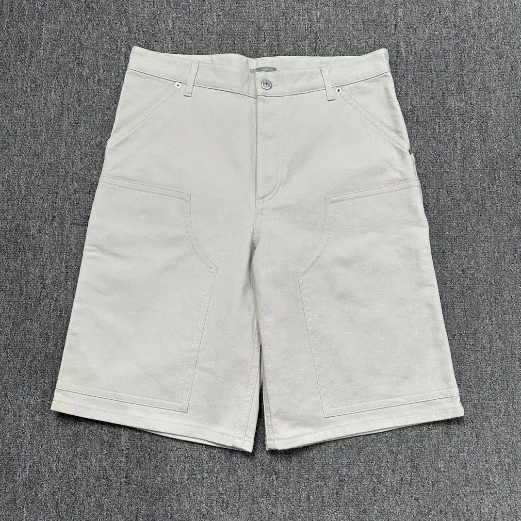 全新未使用 DIOR/迪奥 男士米色1947牛仔短裤休闲牛仔裤124825