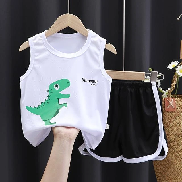 儿童网眼运动球服背心套装夏季新款