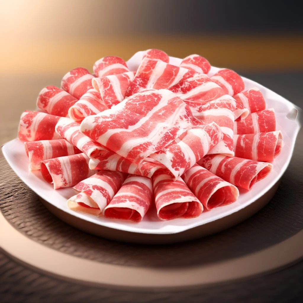 羊肉卷肥羊片新鲜乳羔羊涮羊肉火锅食材年货羔羊肉卷新鲜小肥羊卷