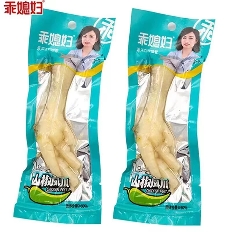 乖媳妇山椒凤爪28克38克泡椒鸡爪即食卤味鸡脚休闲零食批发一箱
