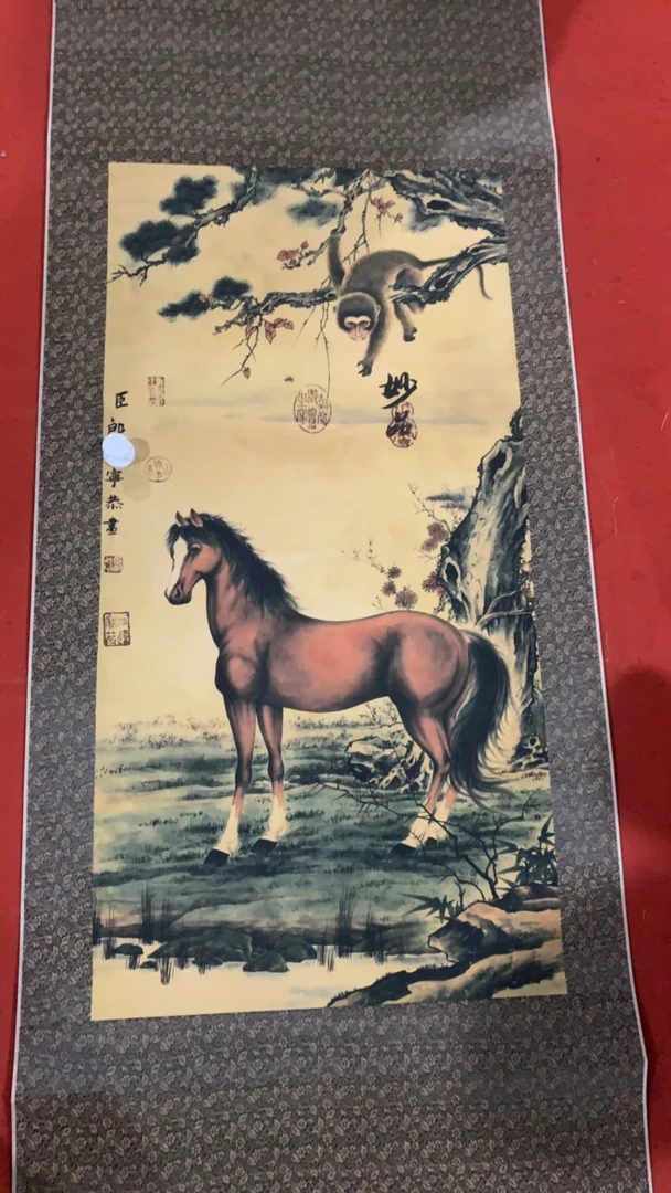 【闪购商品】中堂马上封侯 郎 工艺画