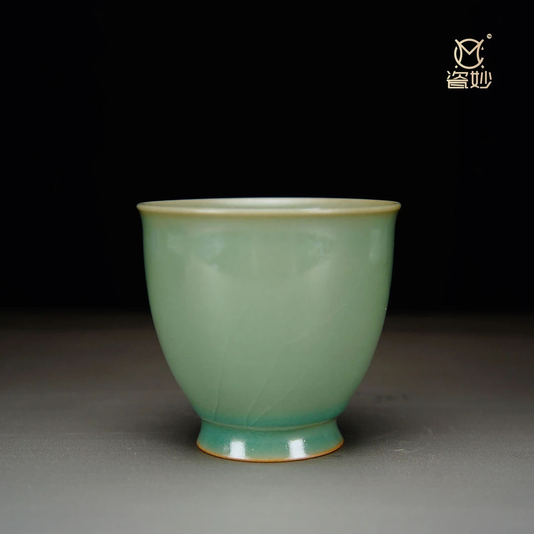 瓷妙汝瓷张公巷复烧青绿釉收腹闻香杯汝州原产地发货