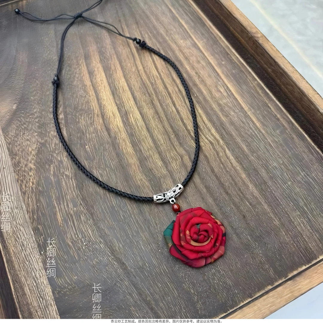 长卿【玫瑰】新中式国风丝巾配件简约（Q15）