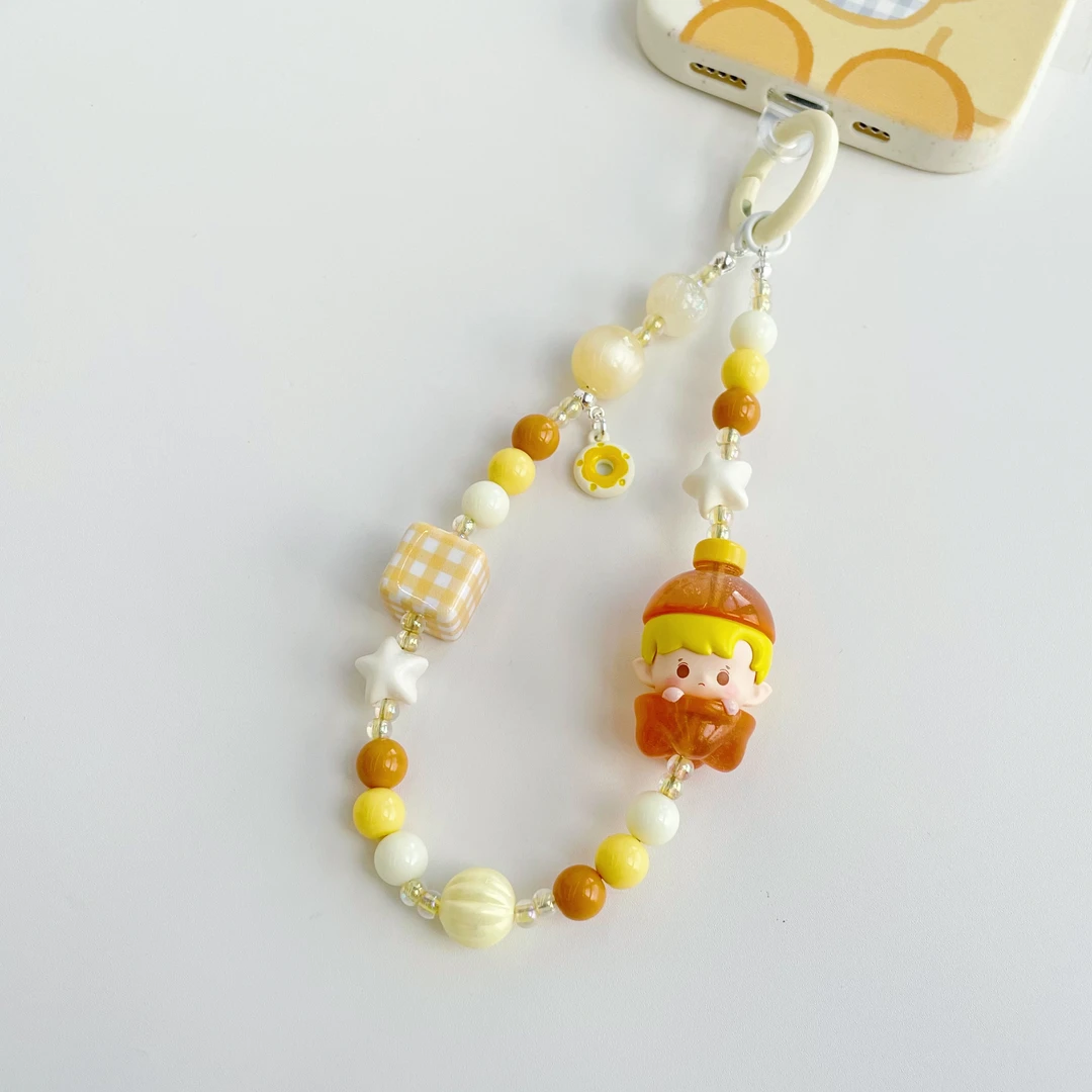 手机链原创正版缤纷果汁haci橙子萌粒包包挂件diy串珠手工