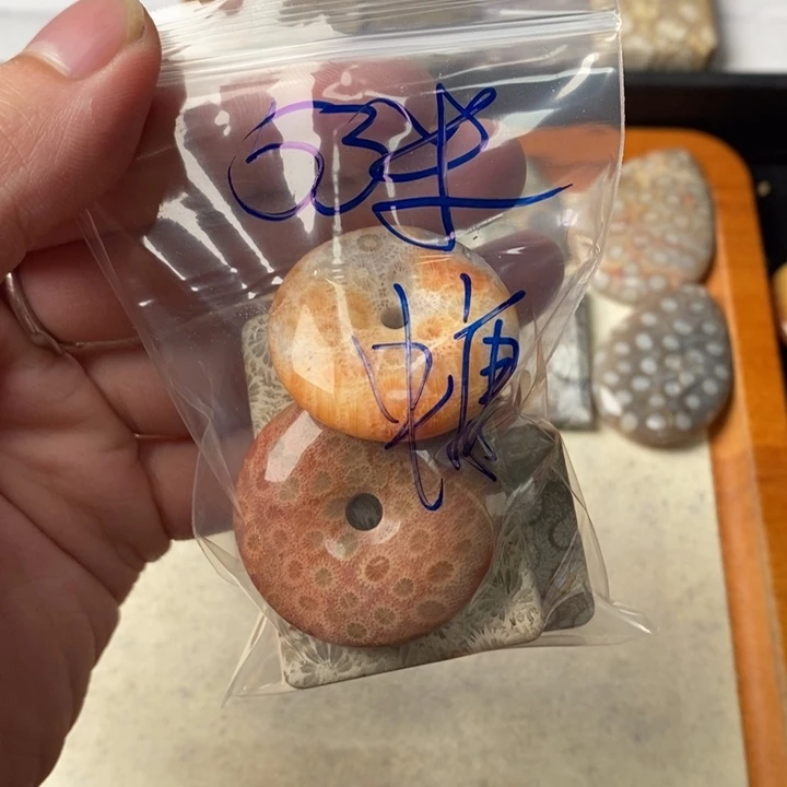 硅化玉颈饰未镶嵌中*