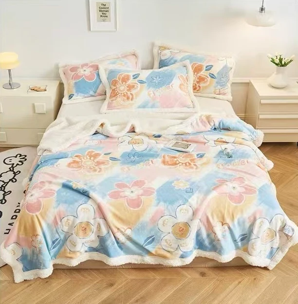 冬季双面加绒加厚被罩bt