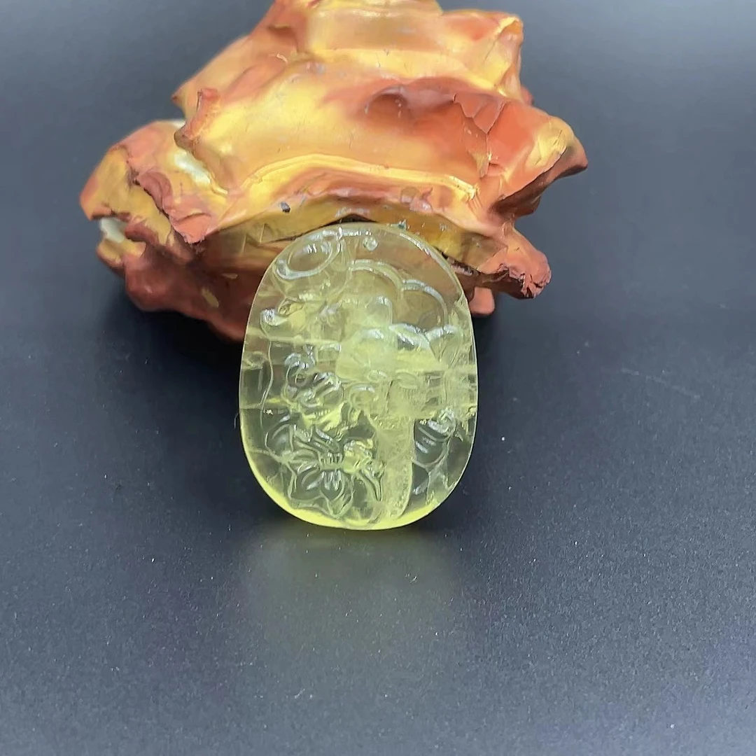 天然黄水晶招财猫牌吊坠 K205—多样性发