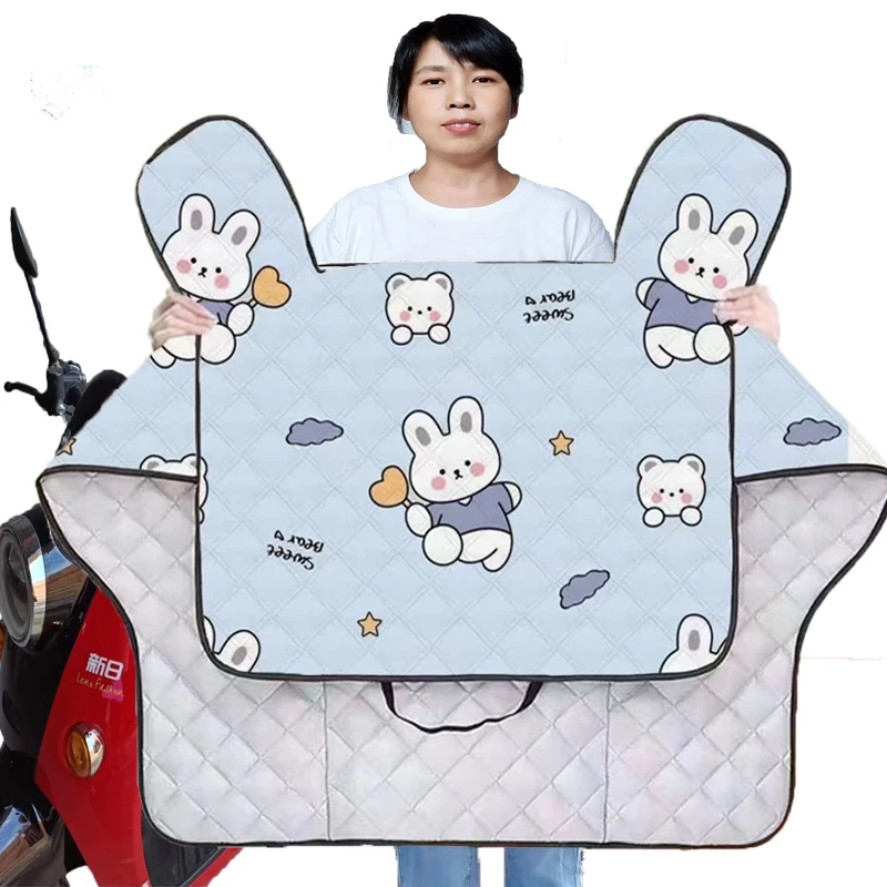 夏季电动车挡风被防晒夏天薄款电电瓶摩托车防雨春秋遮阳四季D3