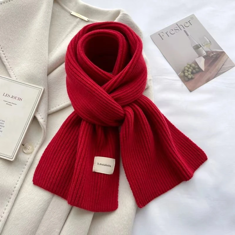 秋冬新款红色秋冬季情侣款围巾时尚保暖