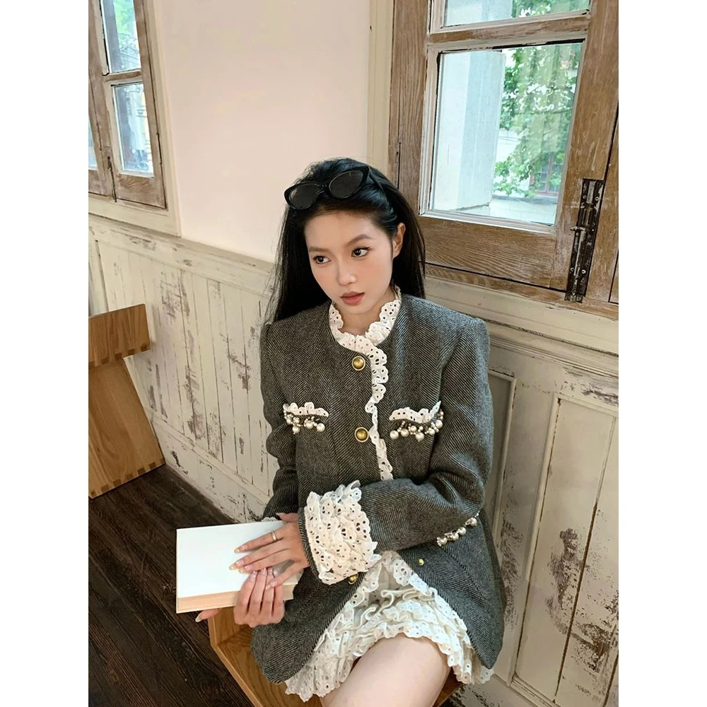 小香风外套女年早秋新款设计感高级感冷淡系独特别致气质上衣