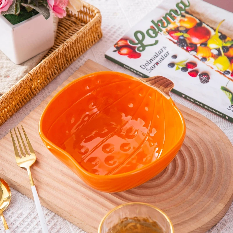 6.5英寸南瓜碗创意南瓜系列可爱高颜值陶瓷餐具【新疆包邮】