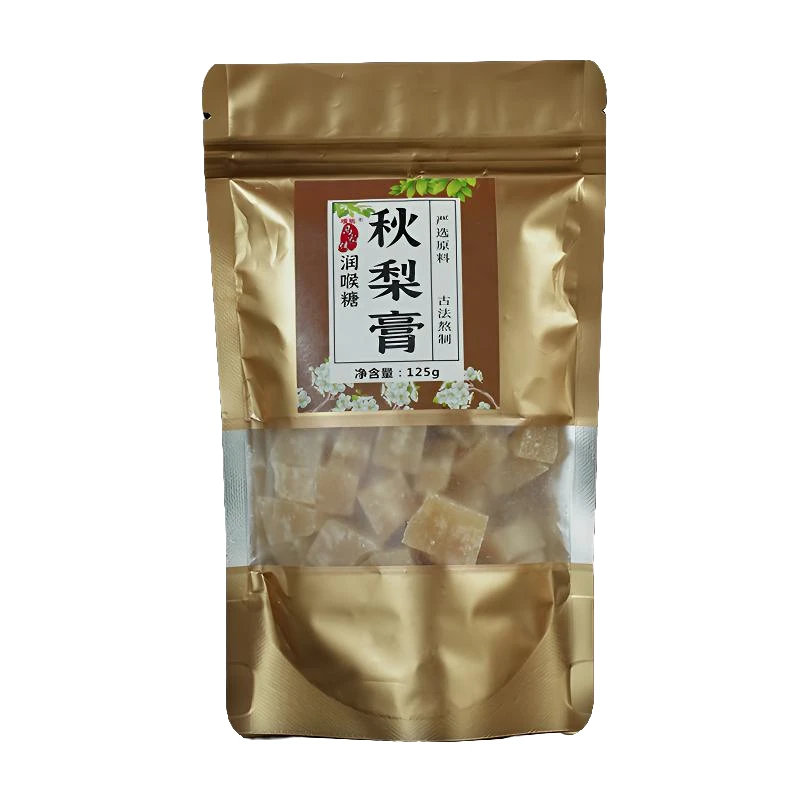 马家传秋梨膏百草梨膏糖雪梨膏糖薄荷味清凉润喉薄荷硬125g袋装