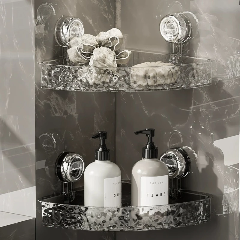 【佳立方】波纹吸盘转角置物架卫生间洗漱台壁挂式浴室免打孔收纳架