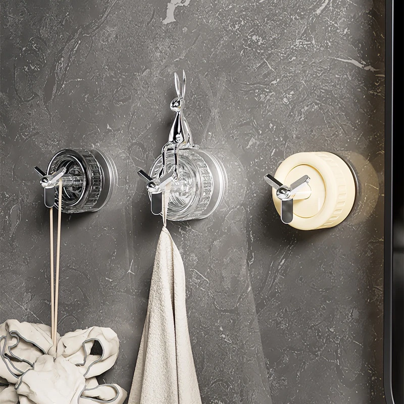 【佳立方】旋转吸盘小挂钩强力真空免打孔粘钩毛巾架厨房浴室无痕