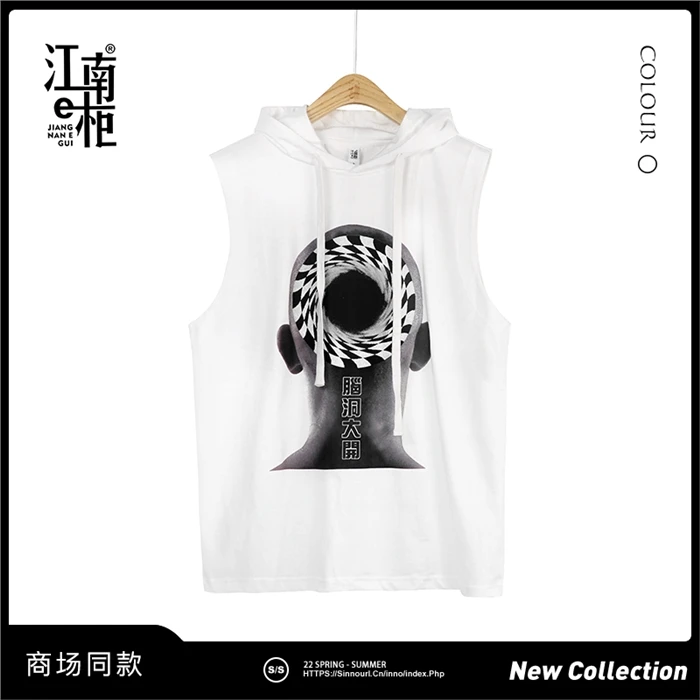 江南e柜秋季重磅休闲潮流百搭新款短袖背心T恤215213105